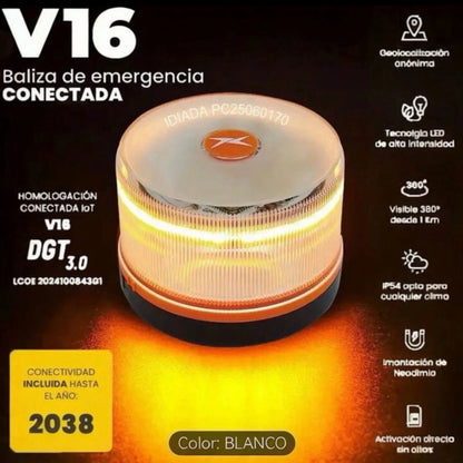 Luz de Emergencia V16 con Geolocalización Homologada DGT
