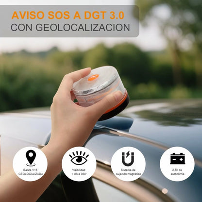 Luz de Emergencia V16 con Geolocalización Homologada DGT